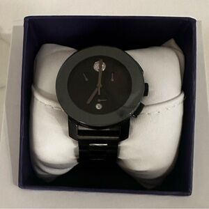 BLACK WOMENS MOVADO WATCH
